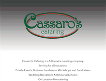Tablet Screenshot of cassaroscatering.com